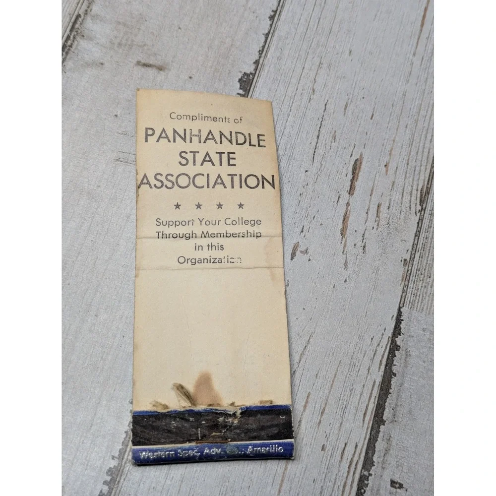 Vintage Matchbook Cover Panhandle State‎ College Aggies Goodwell, Oklahoma Rare